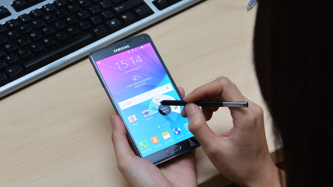 Bút S-pen trên Note 4 Bút S-pen trên Note 4