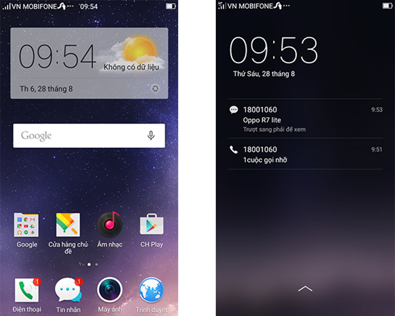 Giao diện sử dụng Oppo R7 Lite Giao diện sử dụng Oppo R7 Lite