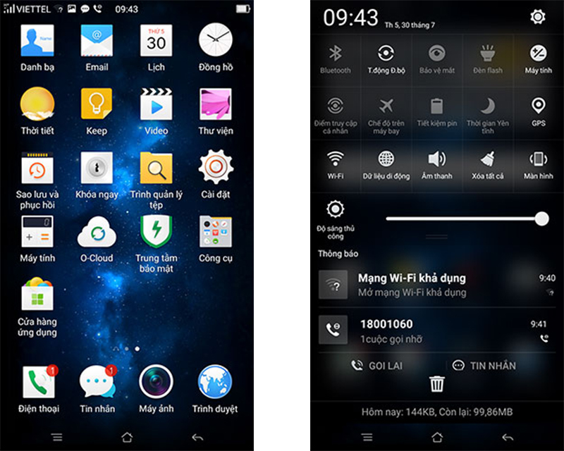Giao diện Oppo R7 Plus