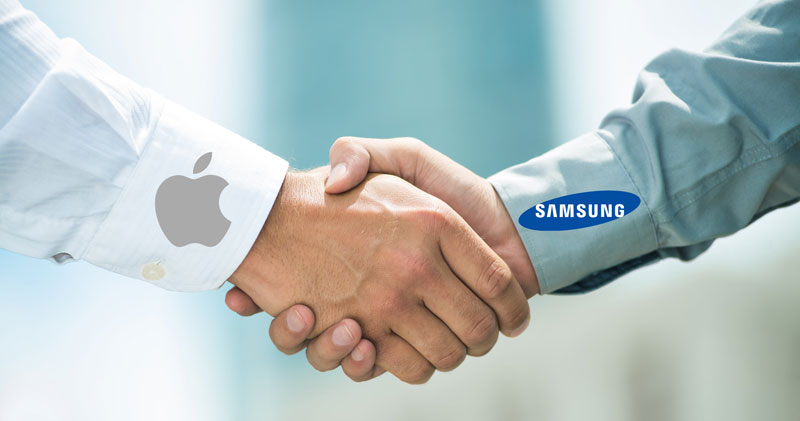 Apple Samsung bắt tay hợp tác Apple Samsung bắt tay hợp tác