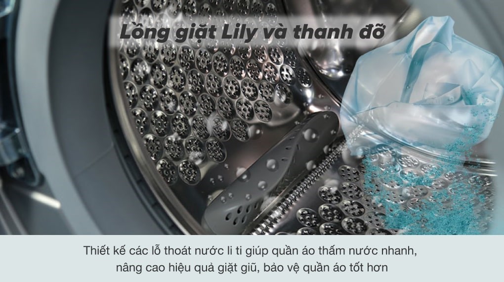 Công nghệ thanh nâng và thùng giặt Lily