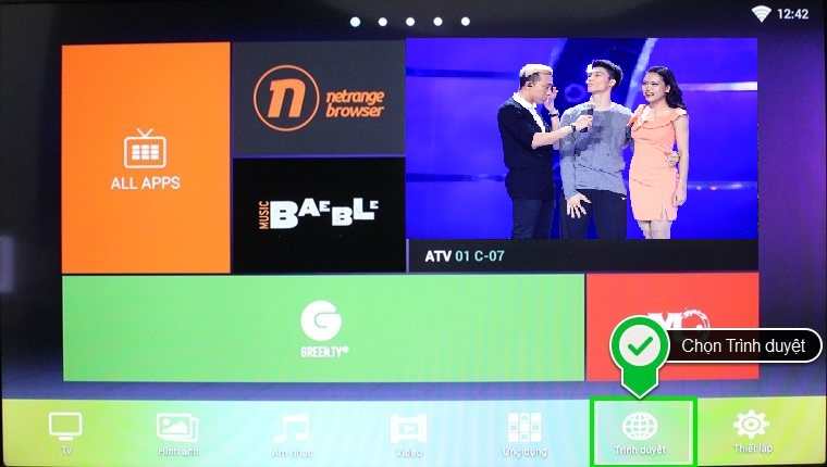 Cách đánh dấu trang web yêu thích trên Smart tivi Skyworth