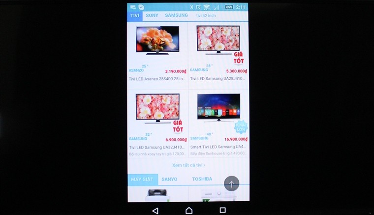 Cách phản chiếu hình ảnh từ điện thoại, máy tính bảng lên Smart tivi Skyworth > Màn hình điện thoại được chiếu lên tivi