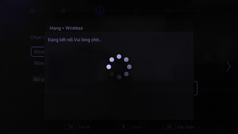 Tivi đang kết nối mạng