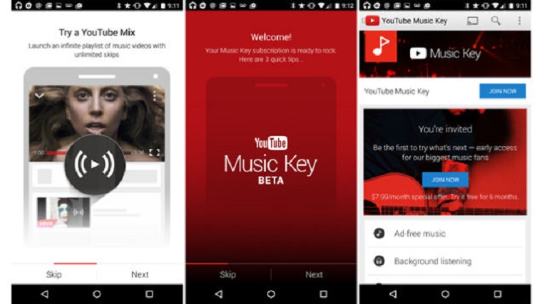 Youtube music cho android