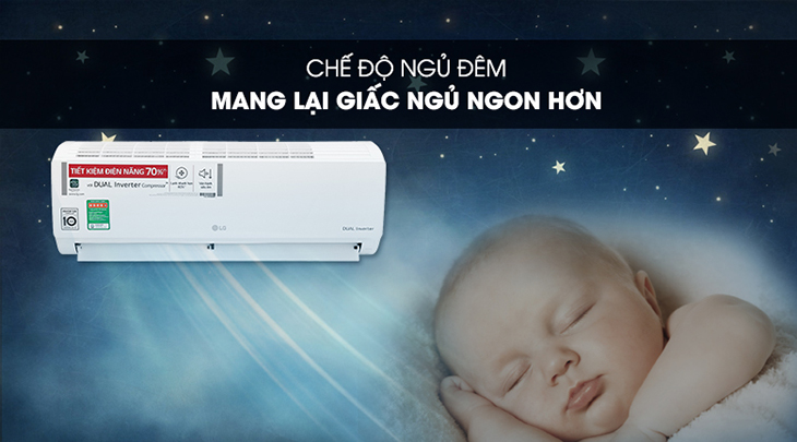 Chế độ ngủ đêm của Máy lạnh LG Inverter 1 HP V10ENH1