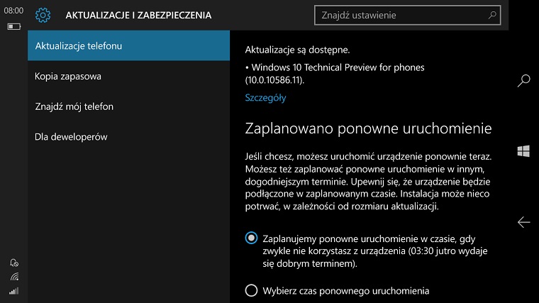 Windows 10 Mobile cập nhật phiên bản