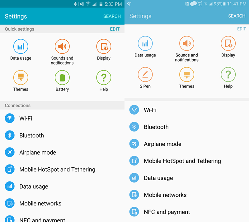 Android 6.0 Galaxy Note5 