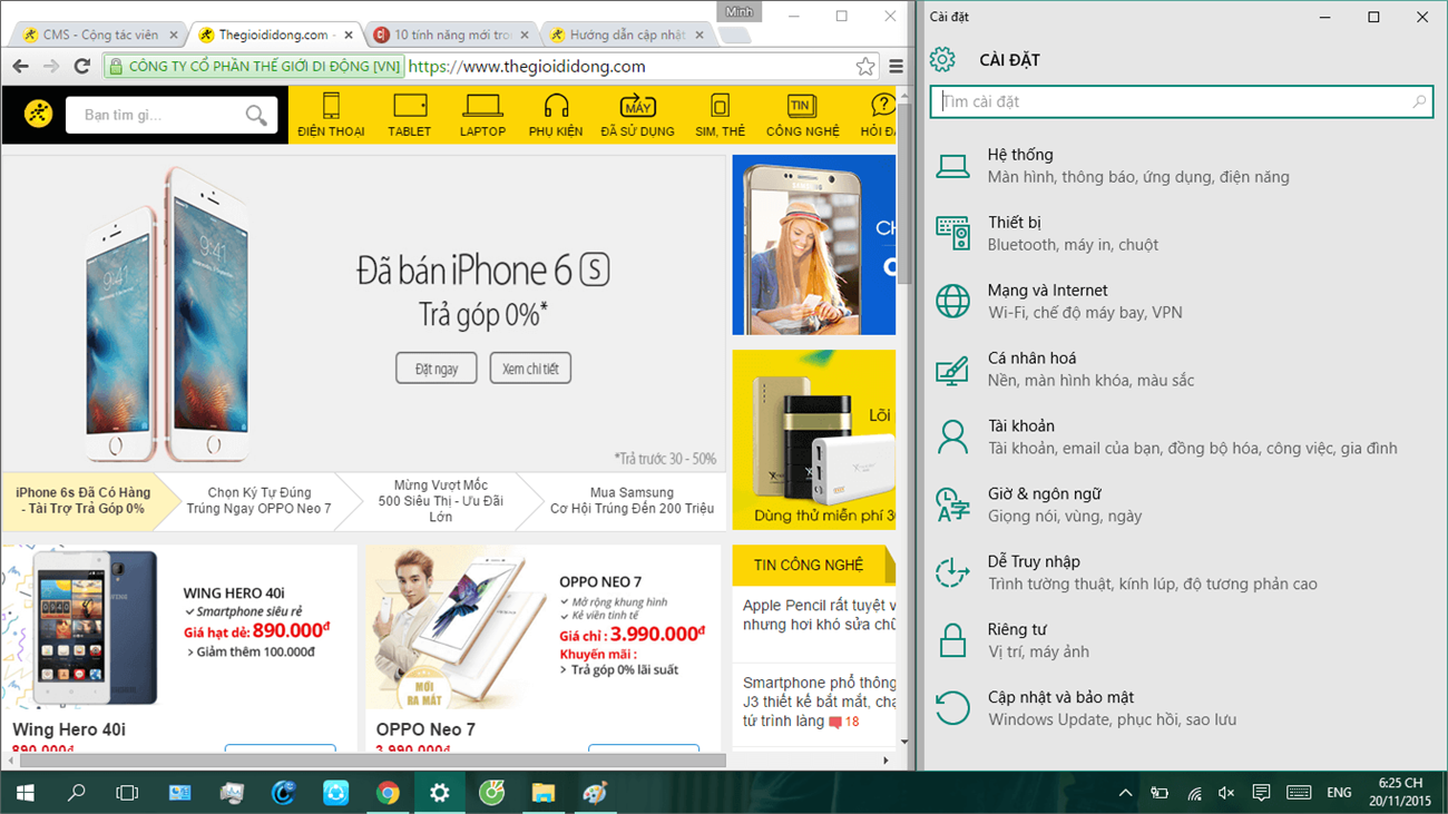 Tinh chỉnh cửa sổ ứng dụng