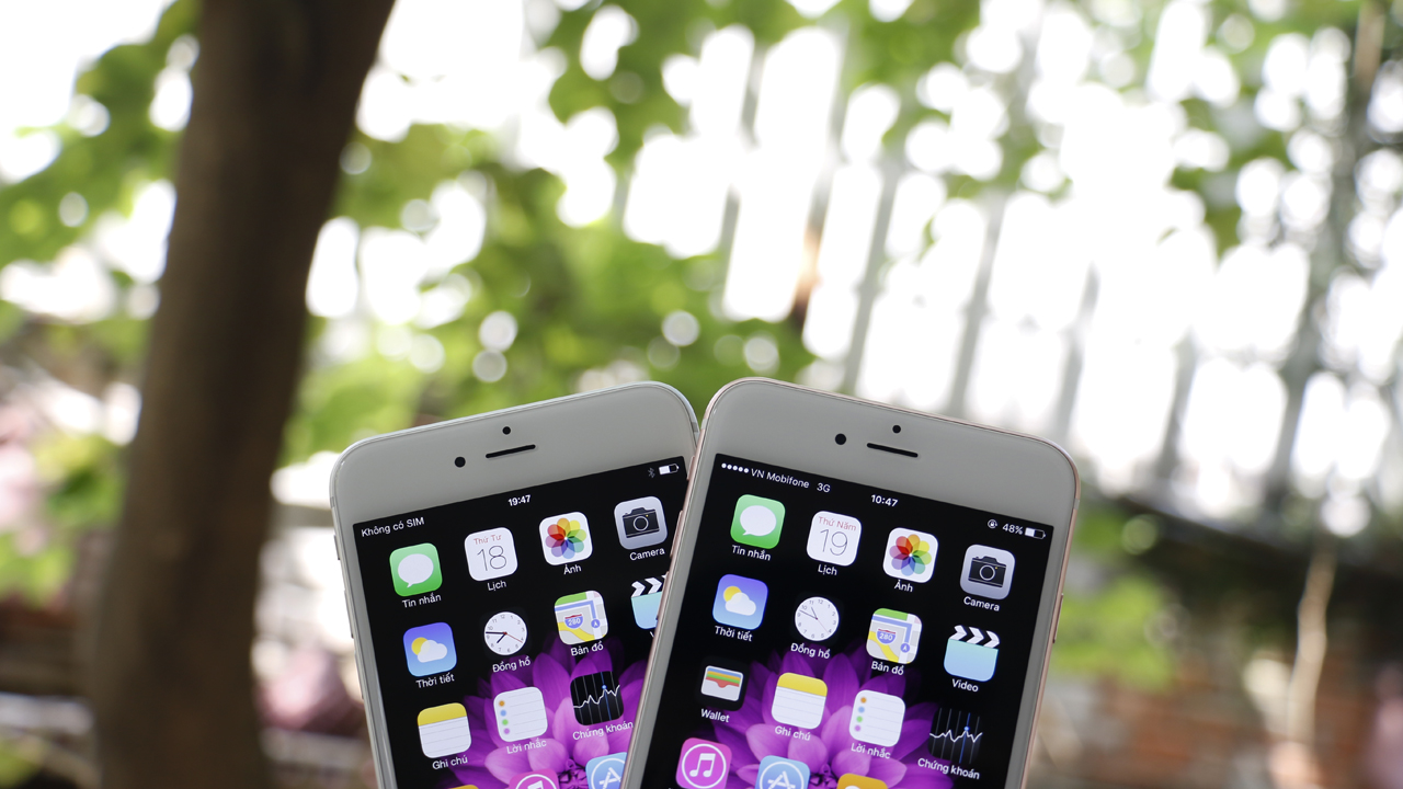 Mặt trước iPhone 6 Plus và iPhone 6s Plus