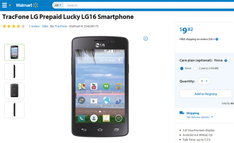 TracFone LG Prepaid Lucky LG16 