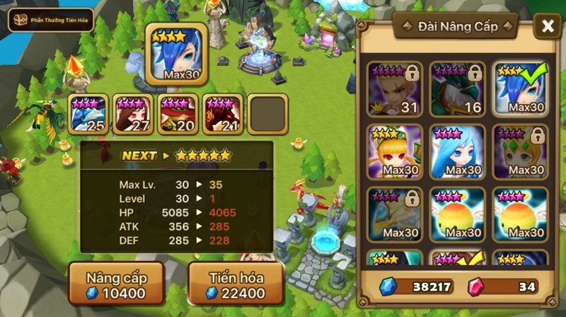 Tiến hóa quái thú Summoners War