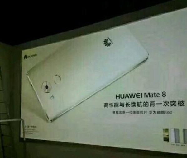 Huawei Mate 8 trên Poster quảng cáo