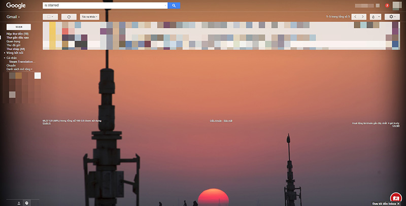 Giao diện Gmail light side Giao diện Gmail light side