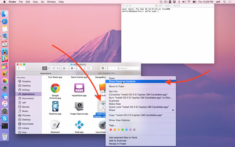 os x el capitan dmg to usb