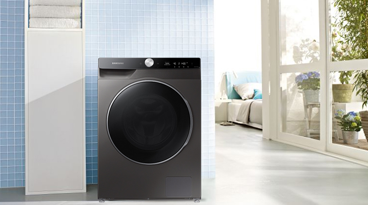 Có nên mua máy giặt sấy không? > Máy giặt sấy Samsung Inverter 12 kg WD12TP34DSX/SV 