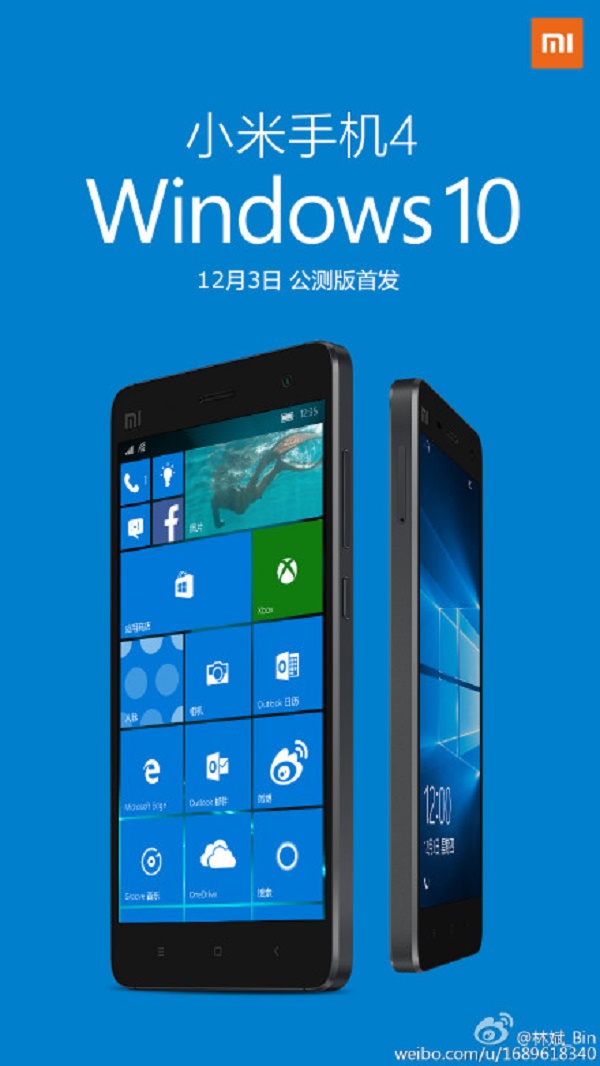 Xiaomi Mi 4 chạy Windows 10 Mobile Xiaomi Mi 4 chạy Windows 10 Mobile