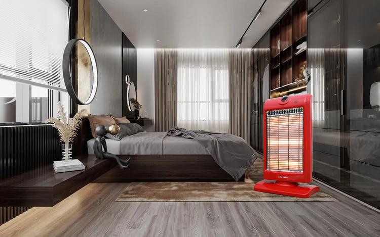 Không sử dụng quạt sưởi trong phòng kín