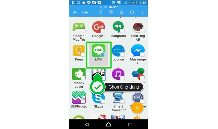 Cách sử dụng điện thoại, máy tính bảng cài đặt ứng dụng lên Smart tivi Toshiba > Chọn ứng dụng mà bạn muốn cài đặt lên tivi