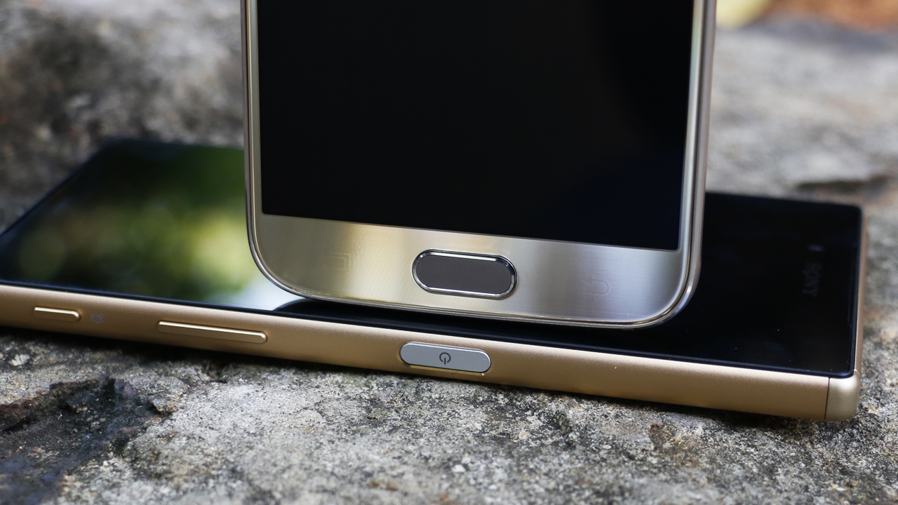 Mặt trước Sony Xperia Z5 Dual và Samsung Galaxy S6 Mặt trước Sony Xperia Z5 Dual và Samsung Galaxy S6