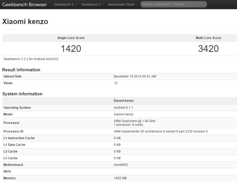 Điểm hiệu suất của Redmi 3 mới hé lộ Điểm hiệu suất của Redmi 3 mới hé lộ