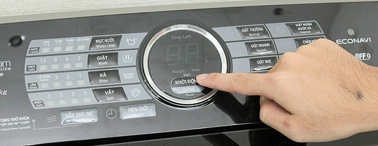Hướng dẫn sử dụng máy giặt Panasonic NA-F135X1SRV 13.5 kg > Kết thúc chương trình cài đặt bằng nút Start/Pause