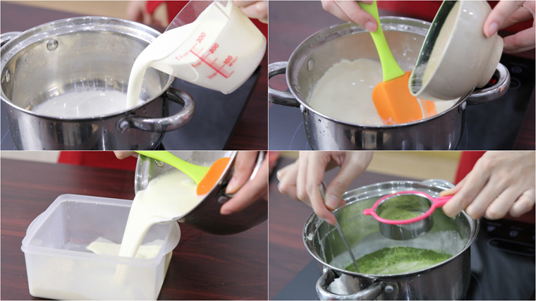 Bước 1 Làm thạch khúc bạch Chè khúc bạch