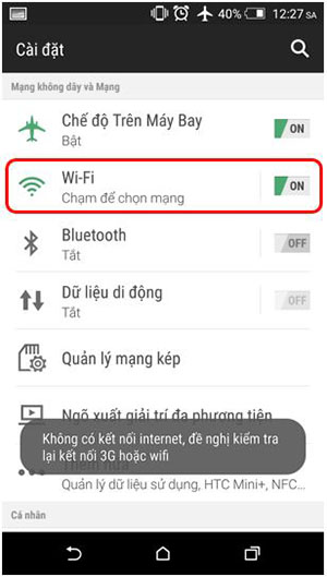 Tổng hợp những lỗi thường thấy khi sử dụng wifi trên android