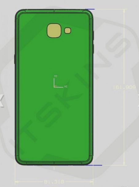 Kích thước Galaxy A9 trên gsmarena.com