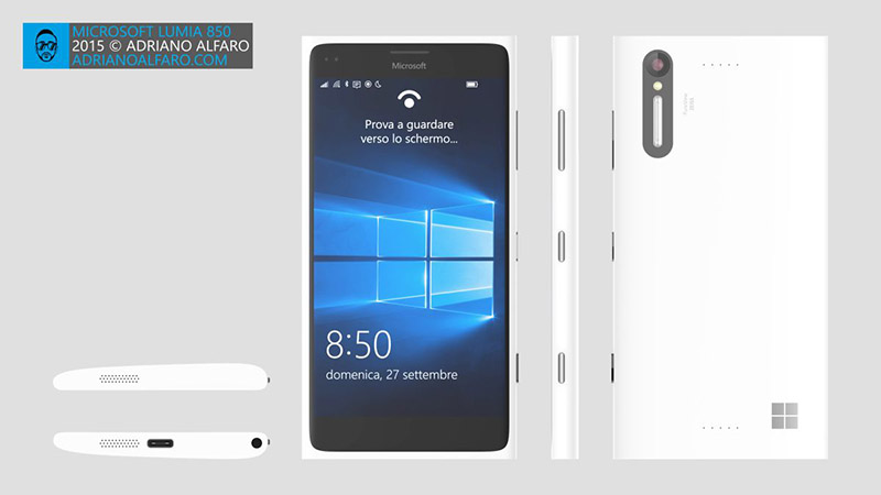 Mẫu thiết kế Lumia 850 của Adriano Alfaro