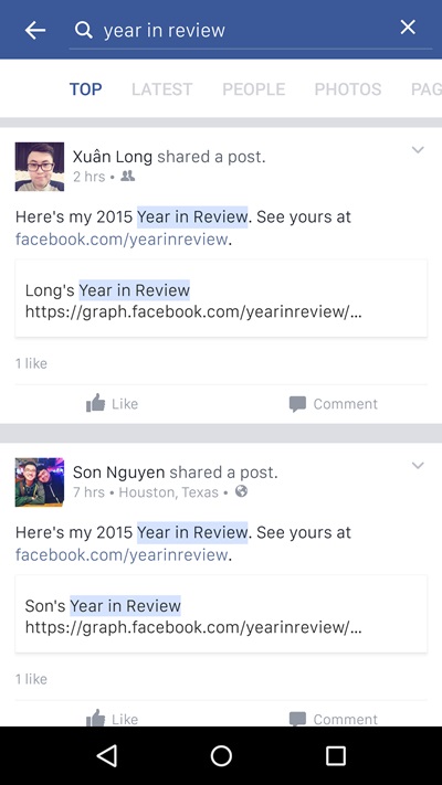Nhanh tay tạo Year in Review 2015 của riêng mình