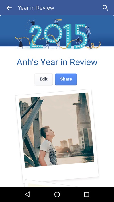 Nhanh tay tạo Year in Review 2015 của riêng mình