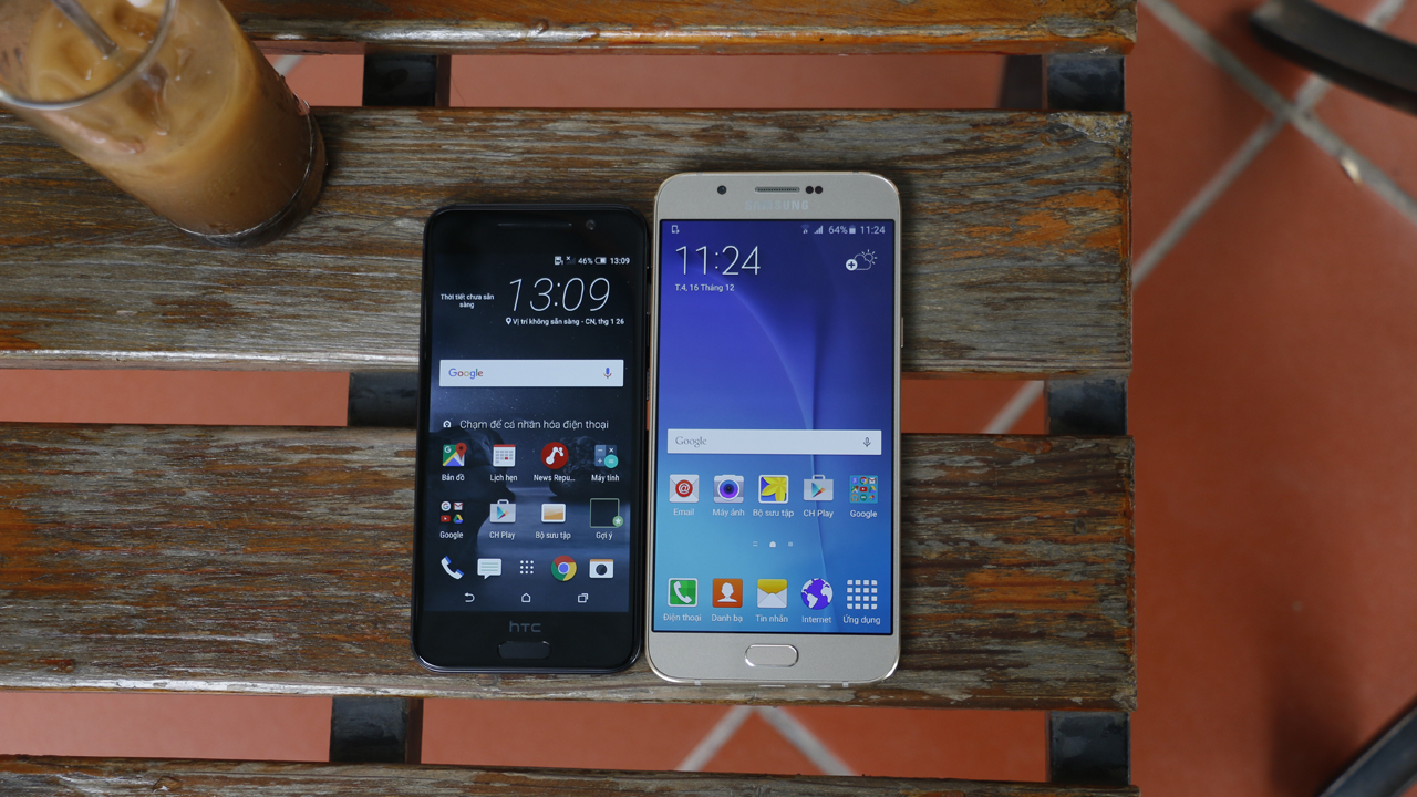 Samsung Galaxy A8 và HTC One A9 Samsung Galaxy A8 và HTC One A9