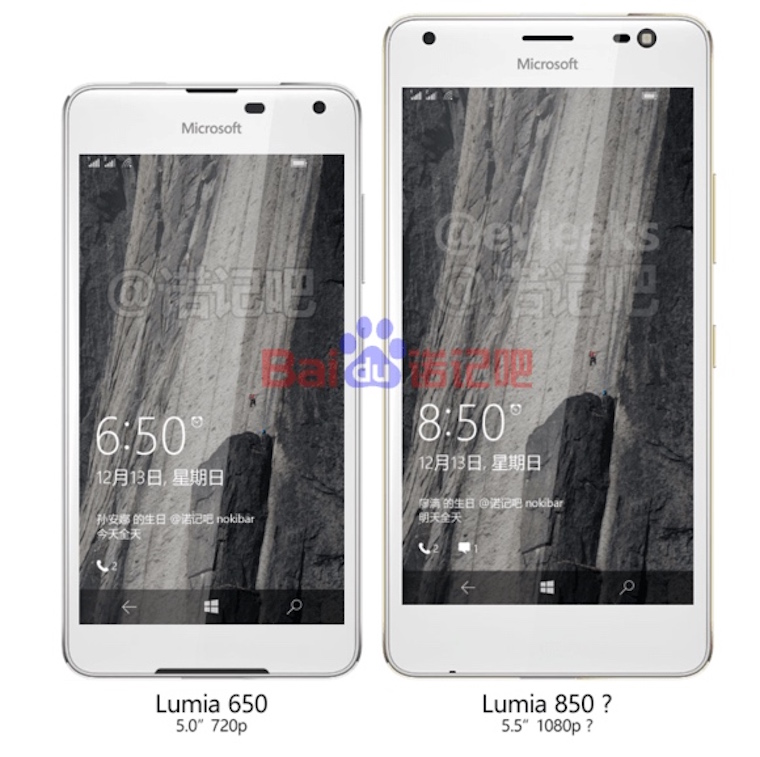 Xuất hiện hình ảnh Lumia 850 “cặp kè” Lumia 650