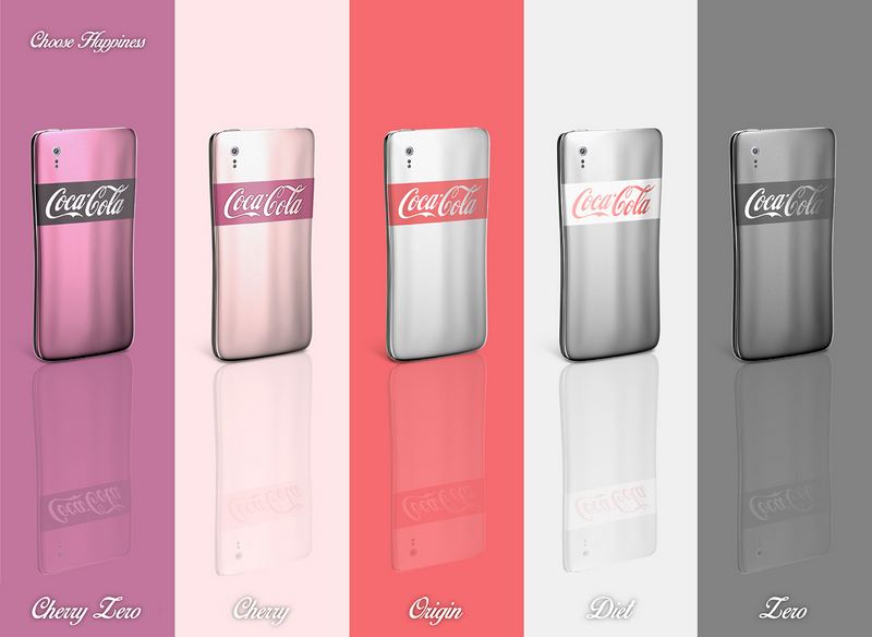 Concept smartphone Coca Cola