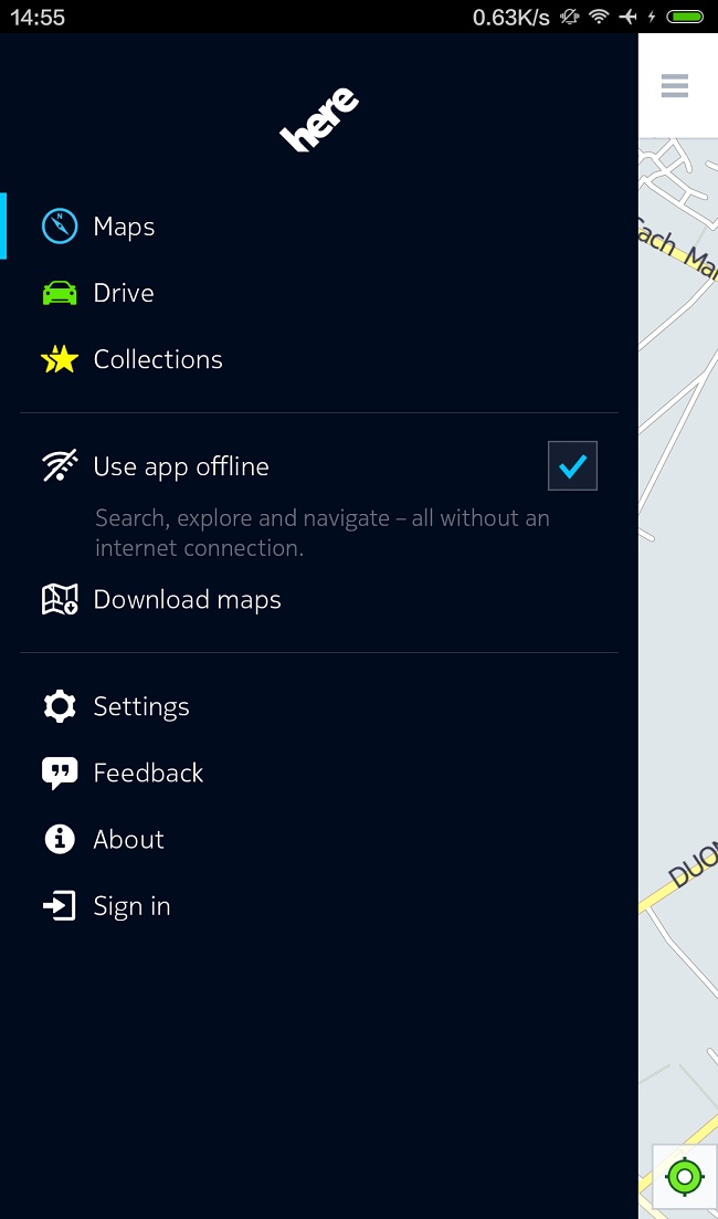  Ứng dụng Here Maps hỗ trợ chỉ đường và định vị ngoại tuyến