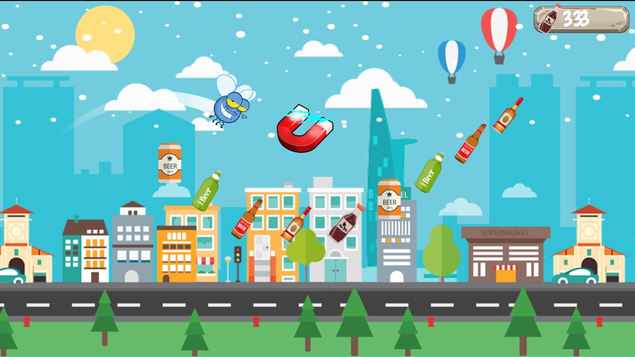 Cục nam châm đầy quyền lực giúp bạn thu thập hết tất cả vật phẩm trên đường bay