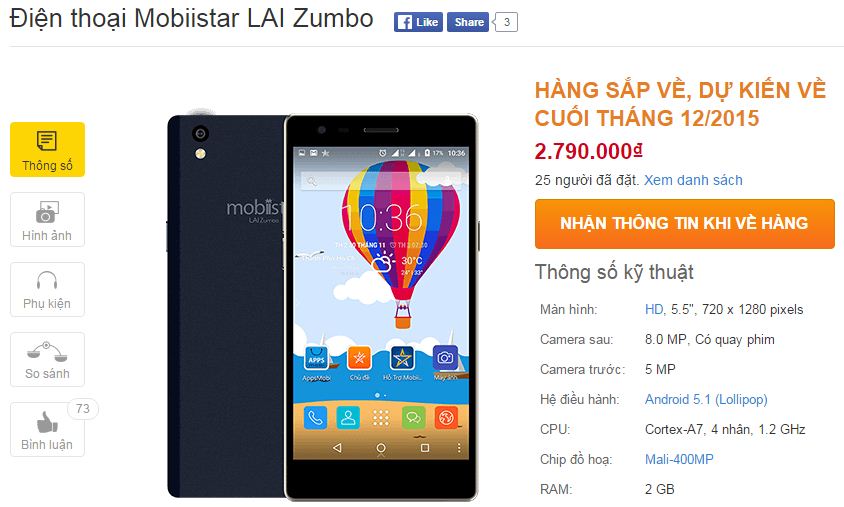 Giá bán 2,79 triệu đồng Giá bán 2,79 triệu đồng