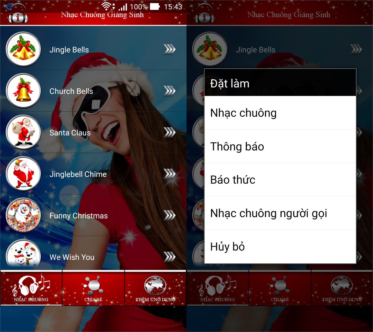 Ứng dụng Nhạc Chuông Giáng Sinh Ứng dụng Nhạc Chuông Giáng Sinh