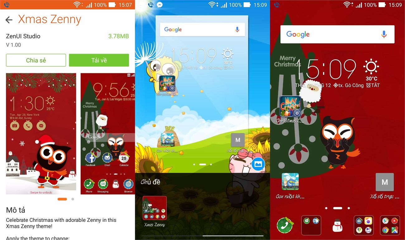 Theme XMas Zenny cho Asus ZenFone Theme XMas Zenny cho Asus ZenFone