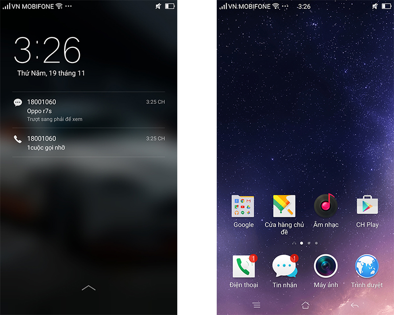 Giao diện Oppo R7s