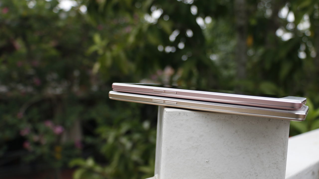 Cạnh viền Oppo R7s và Oppo R7 Plus