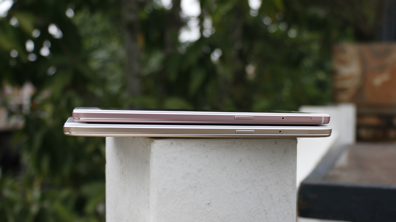 Cạnh viền Oppo R7s và Oppo R7 Plus