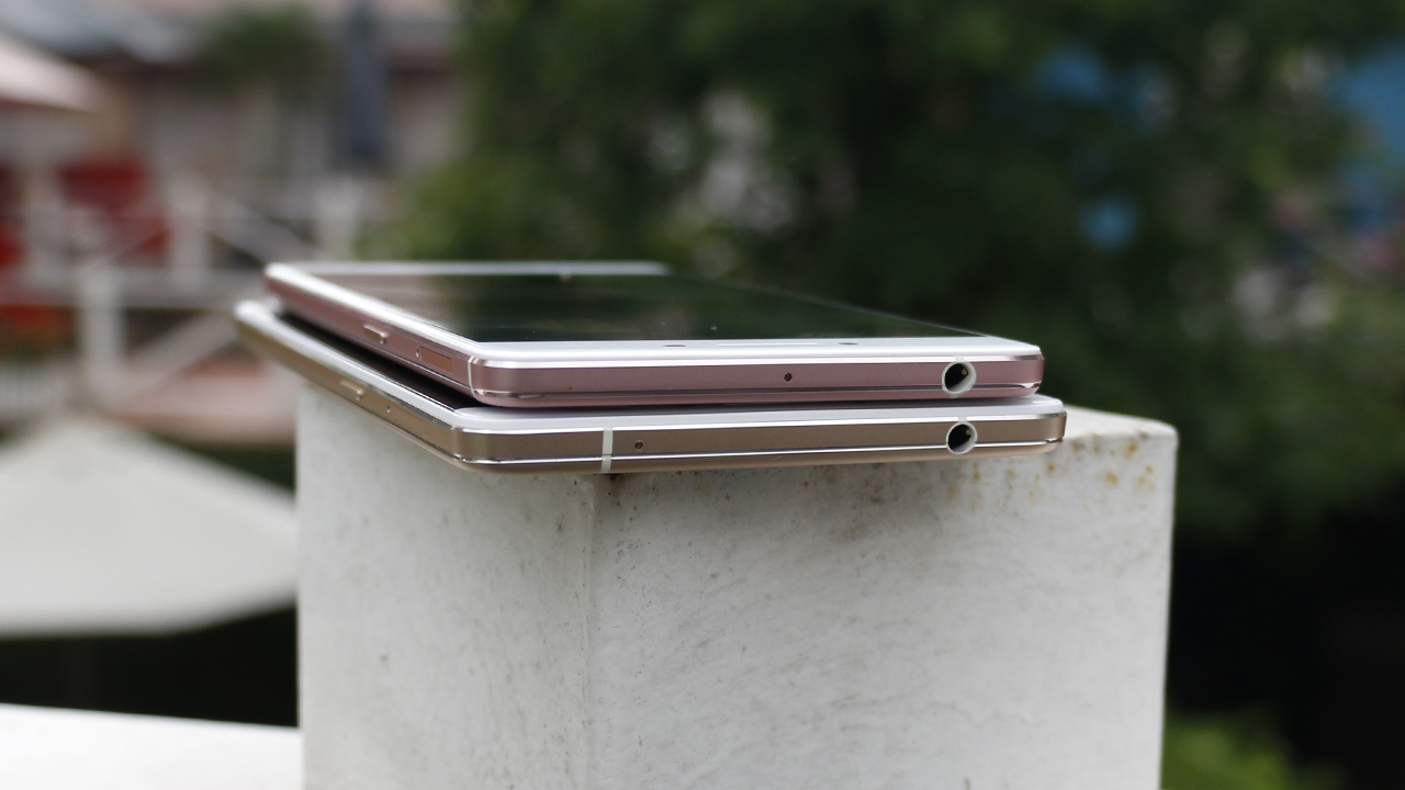 Cạnh viền Oppo R7s và Oppo R7 Plus