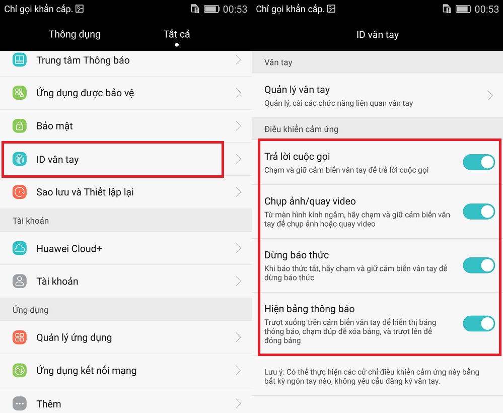 Cảm biến vân tay Cảm biến vân tay