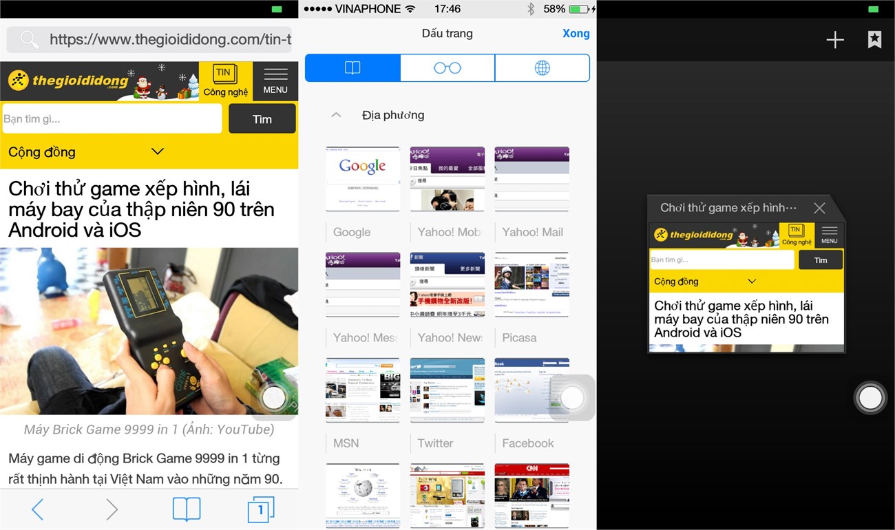 Giao diện trình duyệt web Safari Giao diện trình duyệt web Safari
