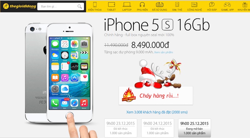 4.000 iPhone 5s giá tốt cháy hàng trong thời gian kỷ lục