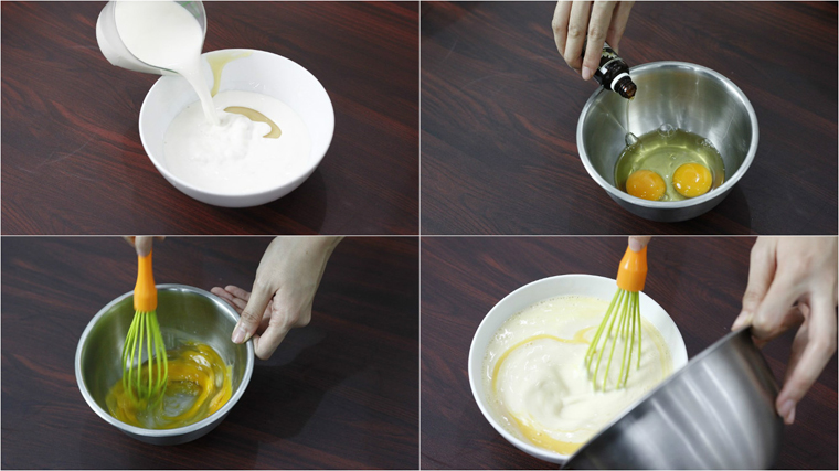 Bước 2 Làm hỗn hợp sữa trứng Bánh flan bằng nồi cơm điện