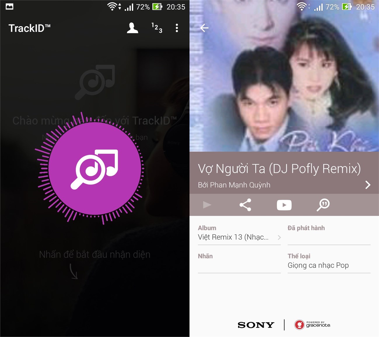 Chỉ cần chạm vào biểu tượng nhận dạng và đưa lại gần chỗ phát nhạc Chỉ cần chạm vào biểu tượng nhận dạng và đưa lại gần chỗ phát nhạc