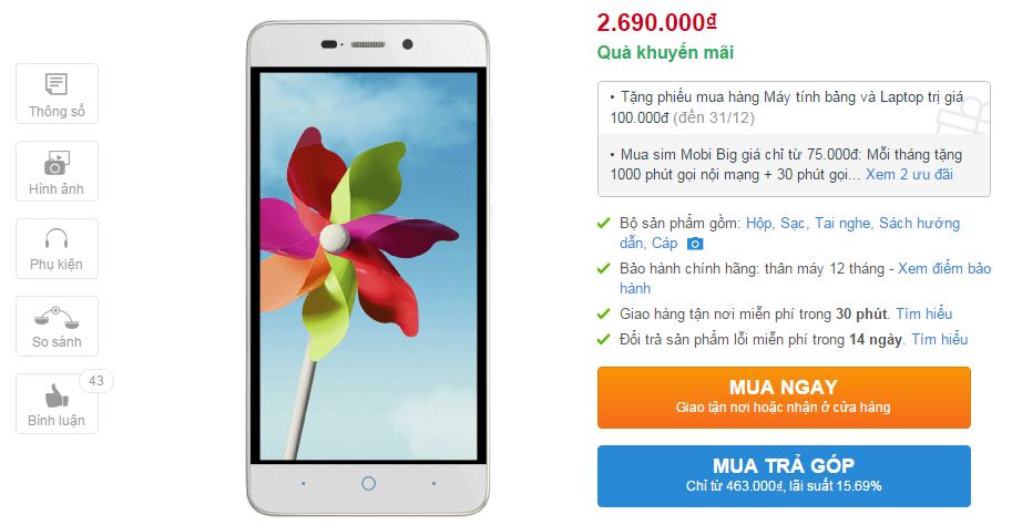 ZTE Blade D2 có giá bán 2,69 triệu đồng ZTE Blade D2 có giá bán 2,69 triệu đồng